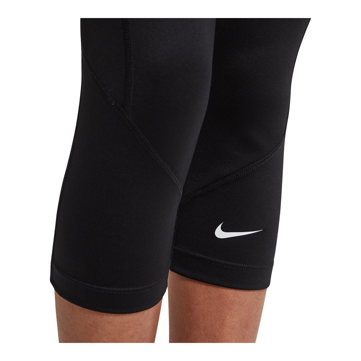 Nike Dri Fit Womens Small Capri Athletic Pants Black Pull On