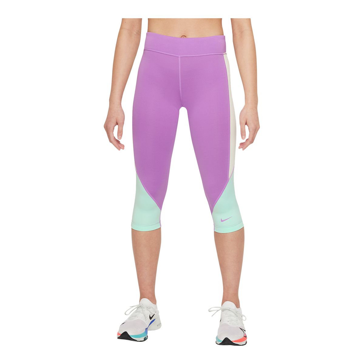 7866 NEW NIKE Dri Fit Tight Crops Capri Running Yoga Pants Gym
