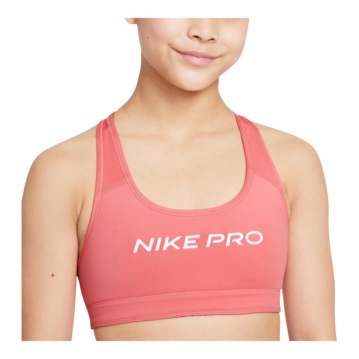 Nike Girls' Dri-FIT Swoosh All Over Print Reversible Sports Bra