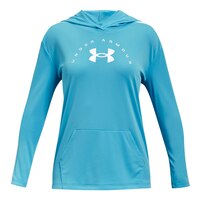 Under Armour Girls' Tech Graphic Long Sleeve Hoodie Front_Flat