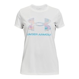 Under Armour Girls' Tech Big Logo Solid Print T Shirt Front_Flat