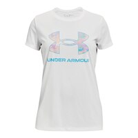 Under Armour Girls' Tech Big Logo Solid Print T Shirt Front_Flat