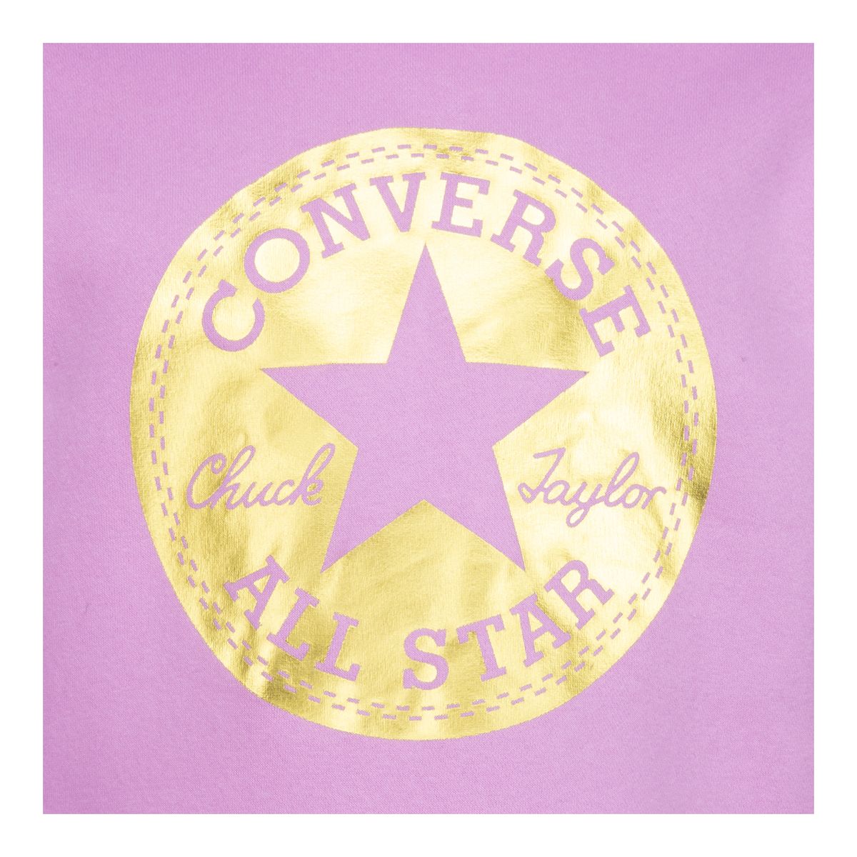 Converse Girl's 7-16 Years CT Script Shine Long Sleeve Cropped Hoodie Sweatshirt