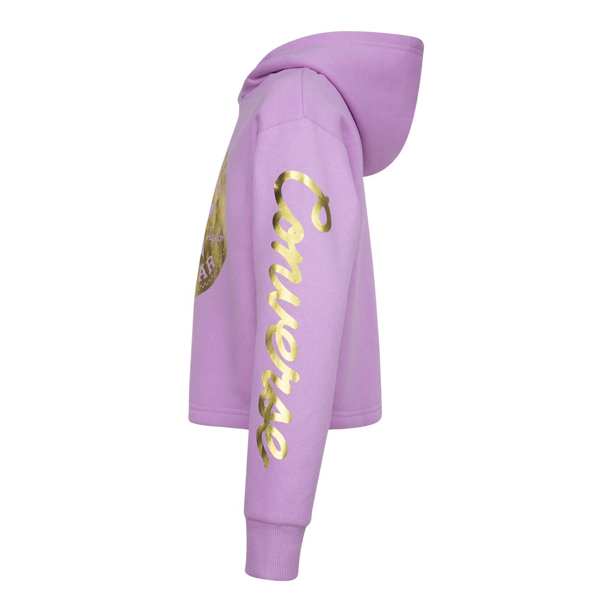 Converse Girl's 7-16 Years CT Script Shine Long Sleeve Cropped Hoodie Sweatshirt