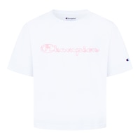 Champion Girls' Tie Dye Script Boxy T Shirt Front_Flat