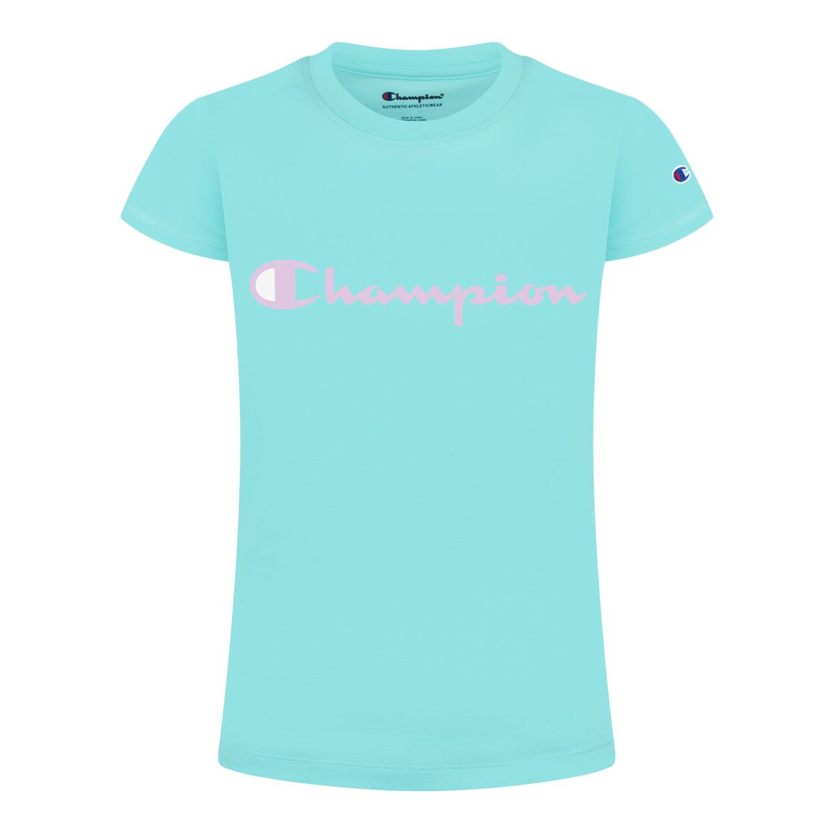 Champion Girls' Classic Script Graphic T Shirt