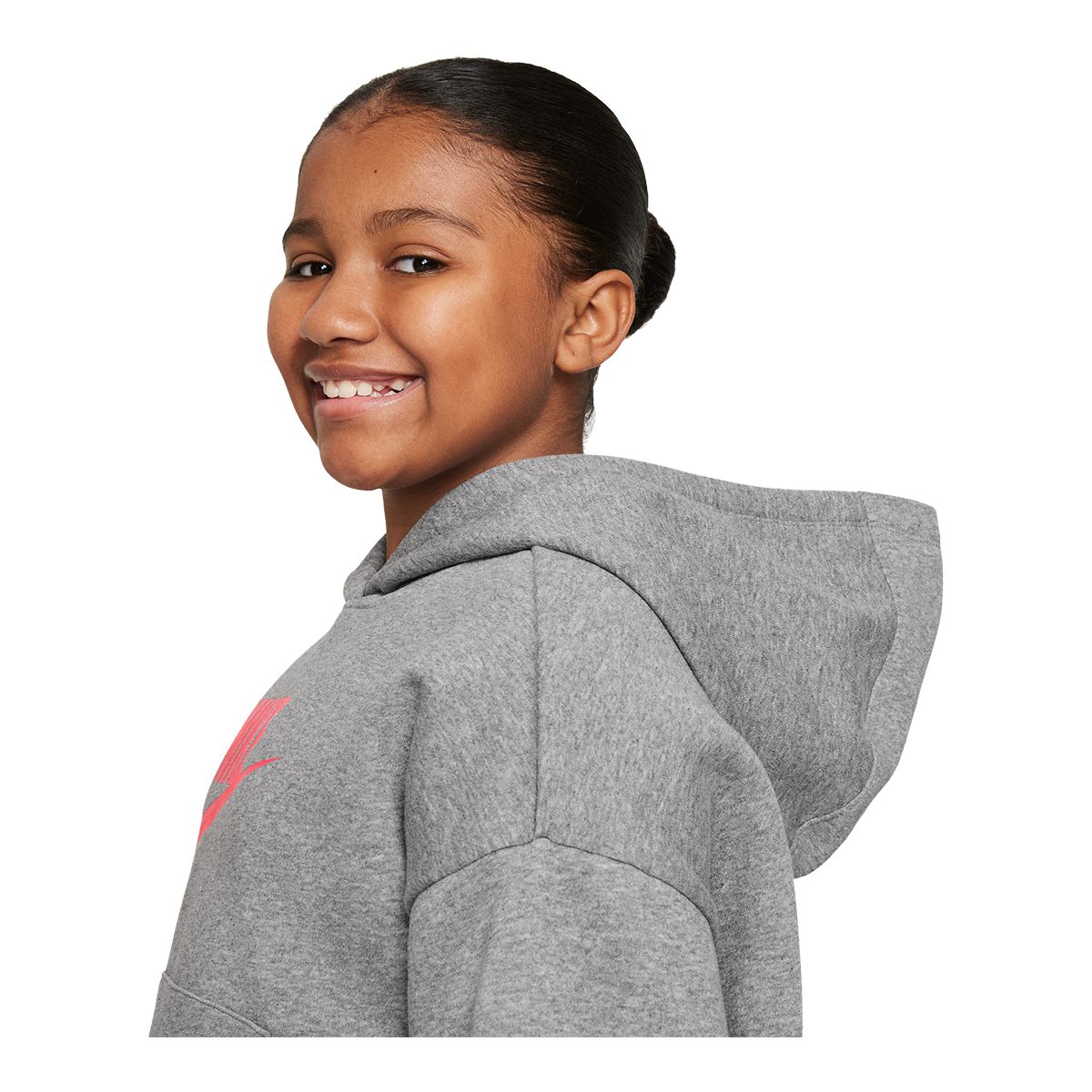 Nike Girls' Club Hoodie, Kids', Pullover, Fleece, Kangaroo Pocket