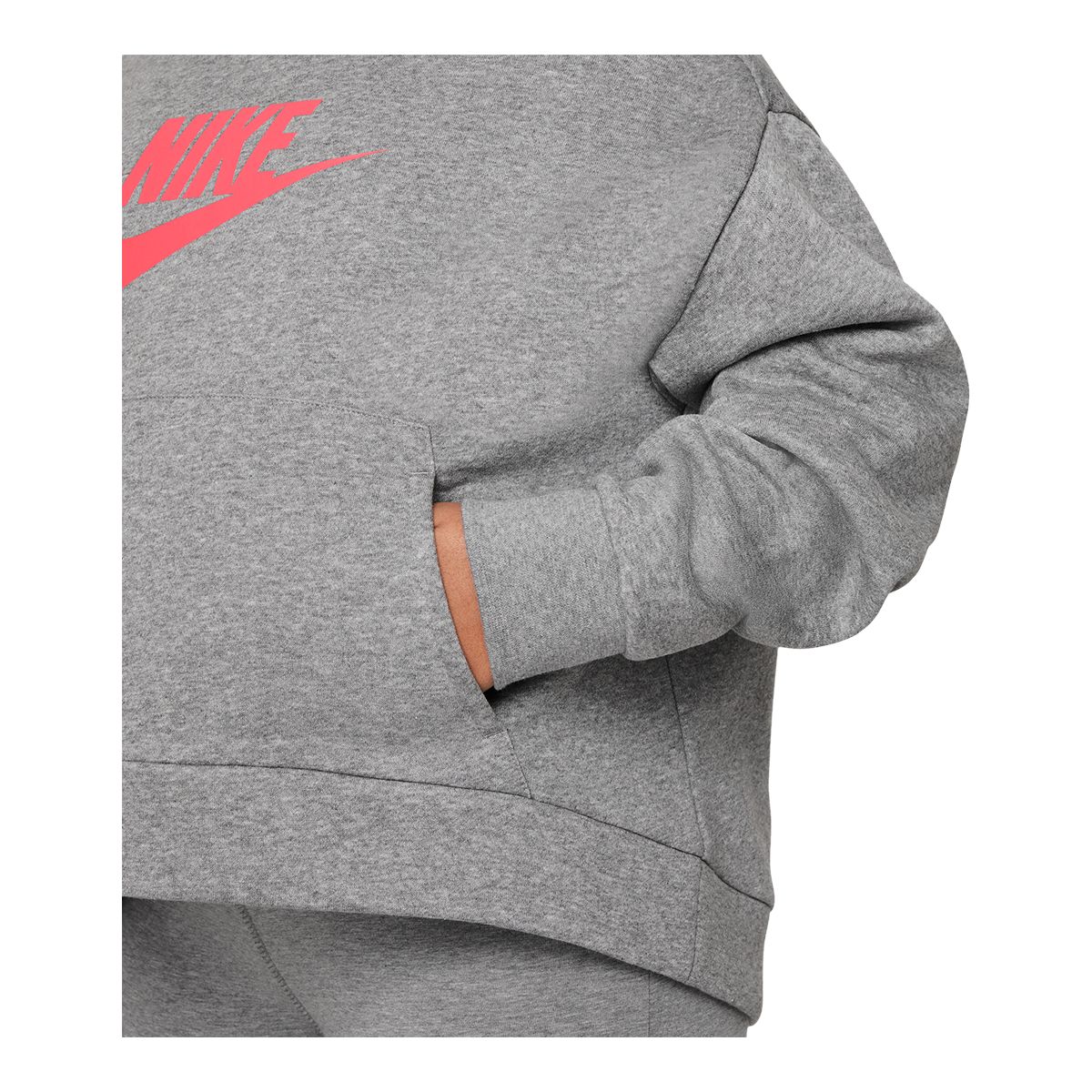 Nike Girls' Club Hoodie, Kids', Pullover, Fleece, Kangaroo Pocket