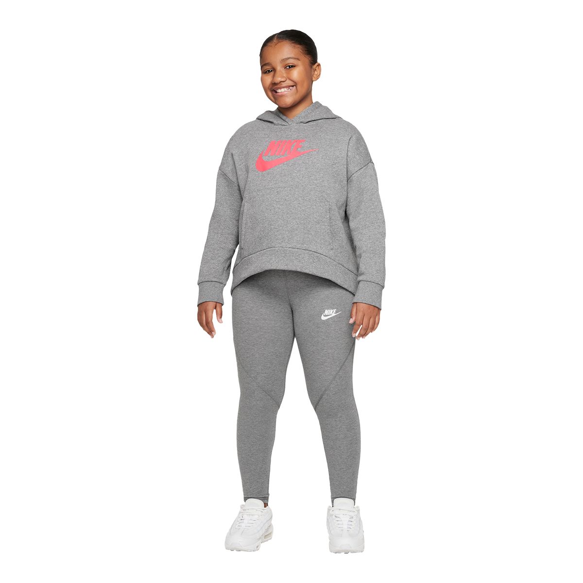 Nike Girls' Club Hoodie, Kids', Pullover, Fleece, Kangaroo Pocket