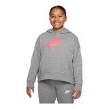 Nike Girls' Club Hoodie, Kids', Pullover, Fleece, Kangaroo Pocket Front_Angled_Left