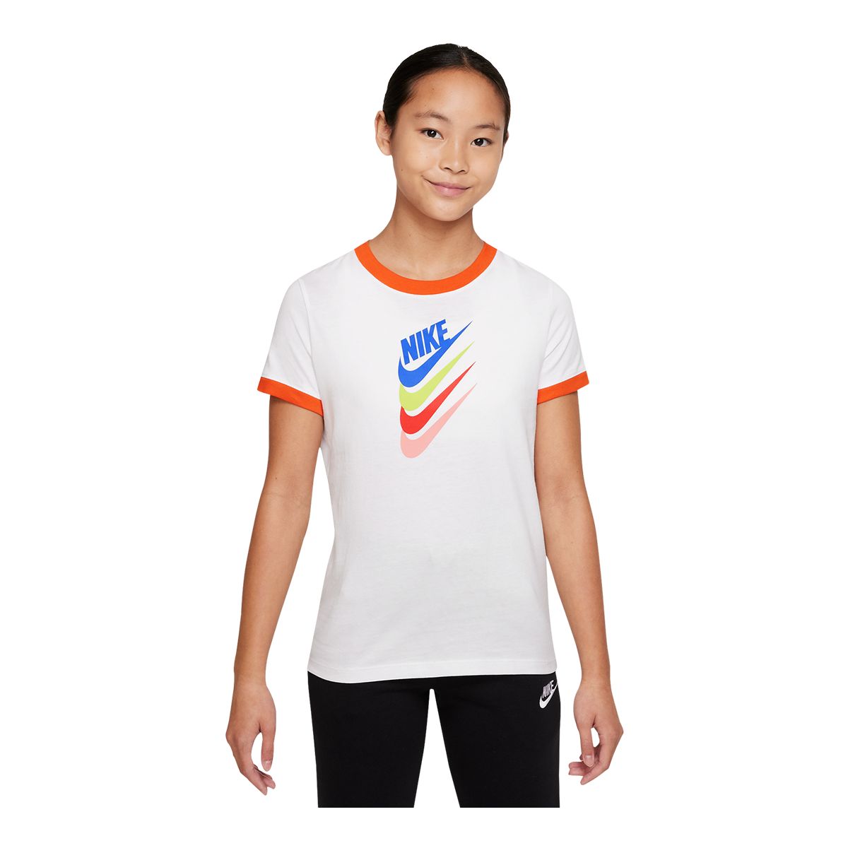 Nike Sportswear Girls' Sport DNA Ringer T Shirt | SportChek