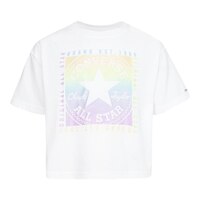 Converse Girls' Chuck Patch Glitter Boxy T Shirt Front_Flat