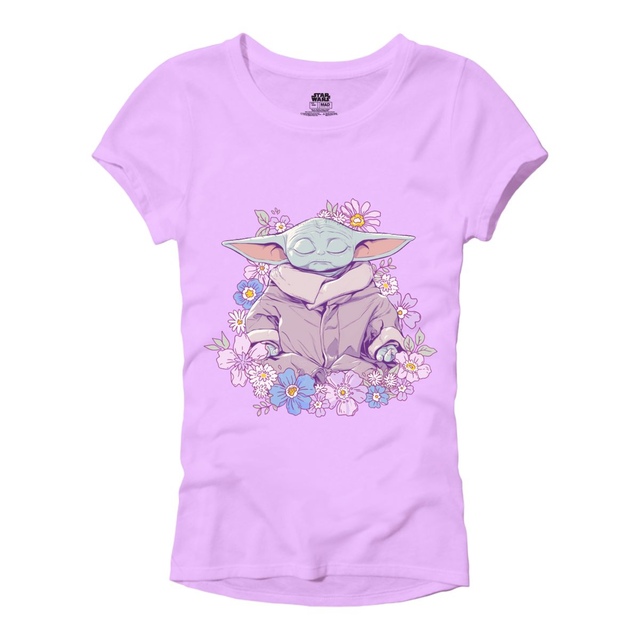 Character Mandalorian Yoda Flower T Shirt