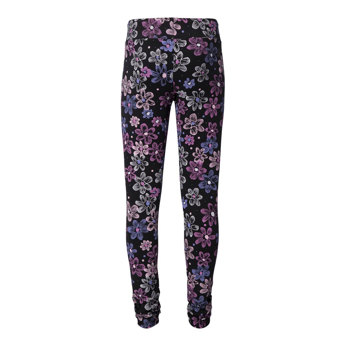 Printed Leggings for Girls - pink dark all over printed, Girls