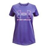 Under Armour Girls' Tech Big Logo Solid T Shirt Front_Flat
