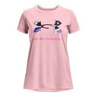 Under Armour Girls' Tech Big Logo Solid Print T Shirt Front_Flat