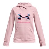 Under Armour Girls' Rival Fleece Logo Hoodie Front_Flat