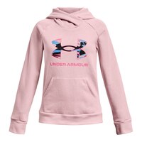 Under Armour Girls' Rival Fleece Logo Hoodie Front_Flat