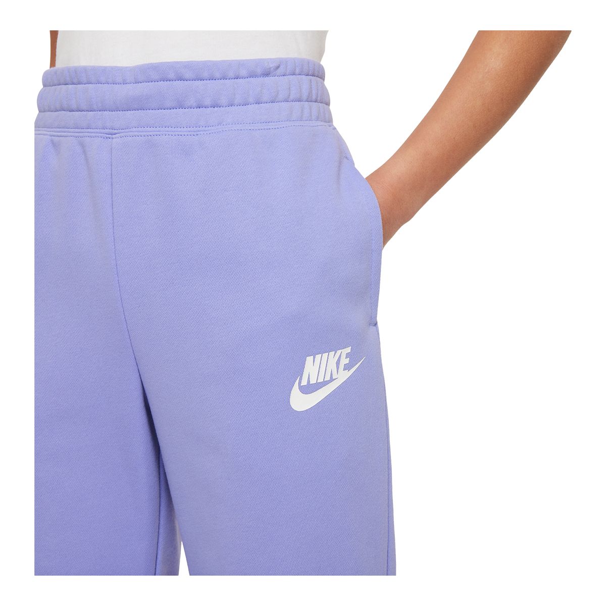 Nike Girls' Club French Terry Sweatpants, Kids', High Waisted, Athletic