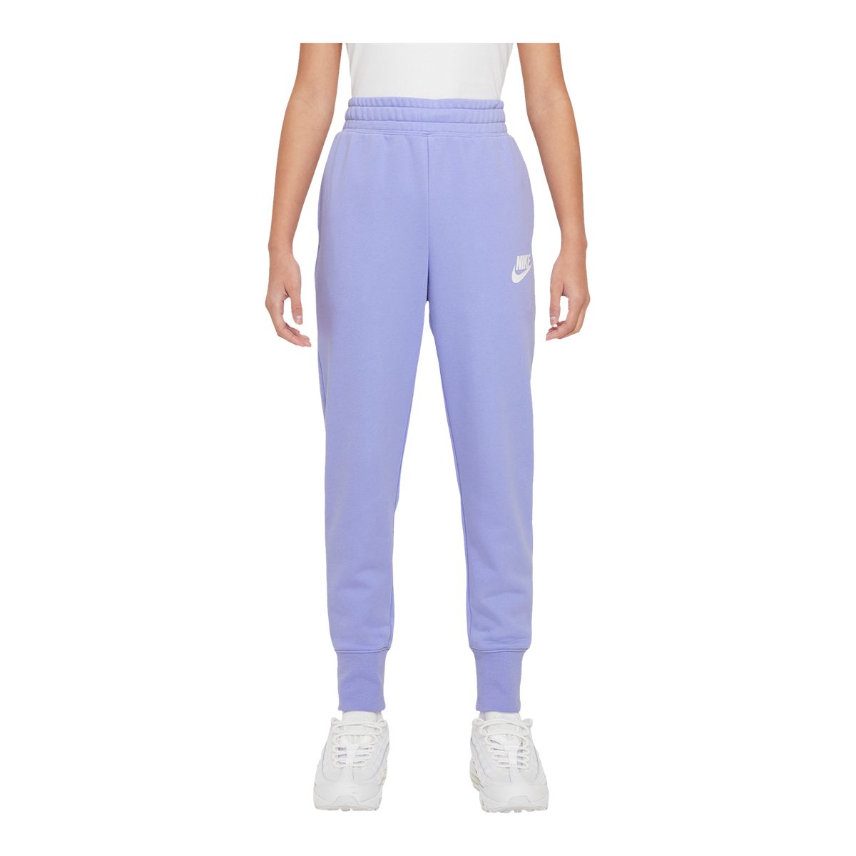 Nike Girls' Club French Terry Sweatpants, Kids', High Waisted, Athletic