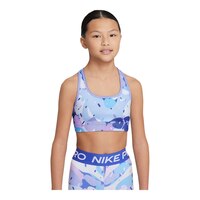 Nike Girls' Swoosh Camo Print Reversible Sports Bra Front_Flat