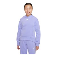 Nike Girls' Club Hoodie, Kids', Pullover, Fleece, Kangaroo Pocket Front_Angled_Left