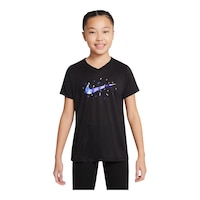 Nike Girls' Dri-FIT V-Neck ES T Shirt Front_Flat
