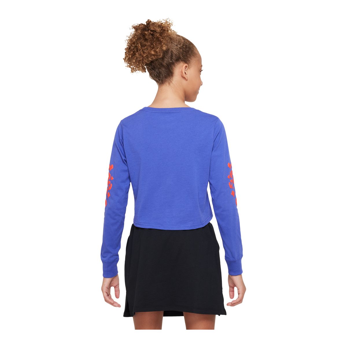 Nike Sportswear Girls' Icon Clash Crop Long Sleeve Shirt