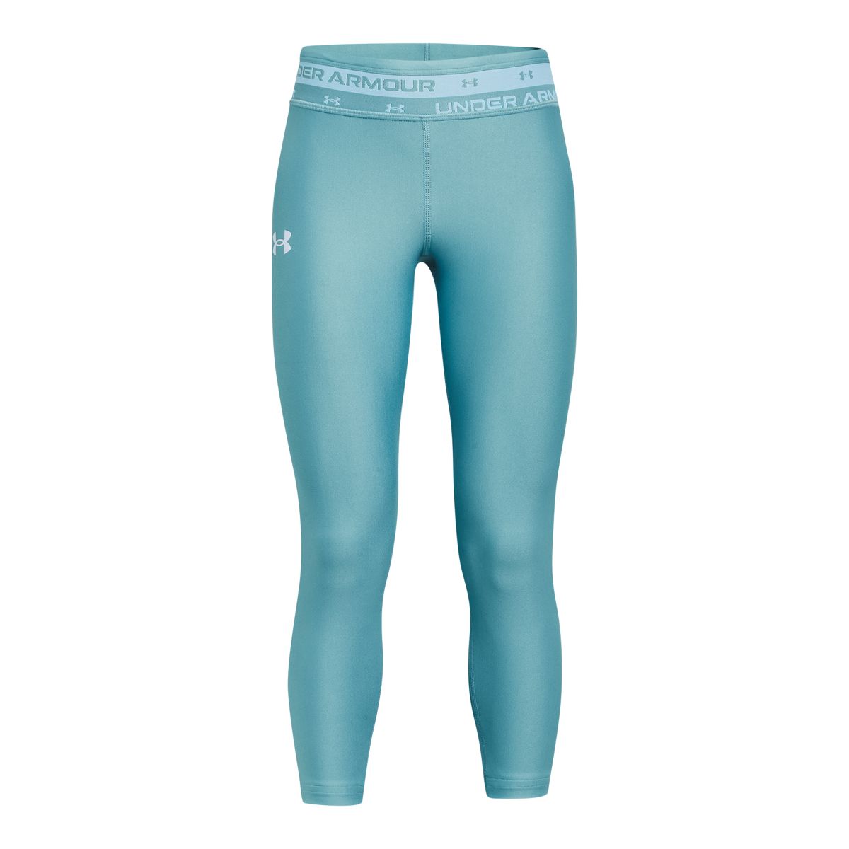 Under Armour Girls' HeatGear® Armour Crop Leggings, Kids', Capri, Anti-Odour, Athletic