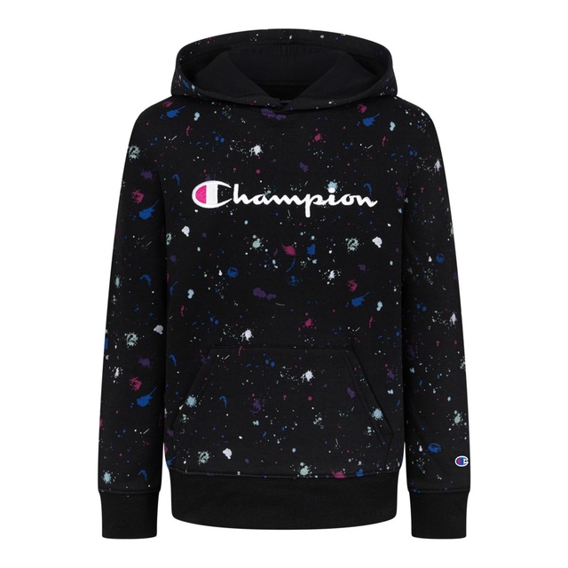 Champion Girls' Paint Splatter All Over Print Hoodie