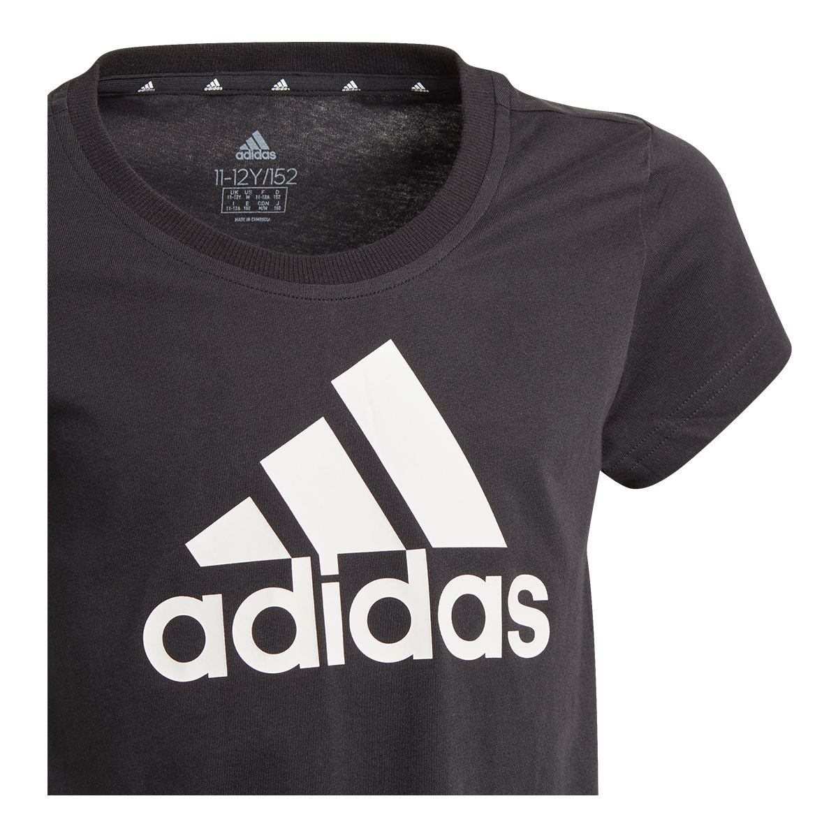 adidas Essentials Kids' 3-Stripes Crewneck T Shirt