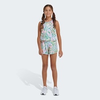adidas Girls' All Over Print Waist Tank Front_Flat
