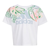 adidas Girls' Loose Box Floral T Shirt Front_Flat