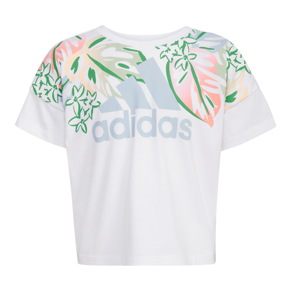 adidas Girls' Loose Box Floral T Shirt