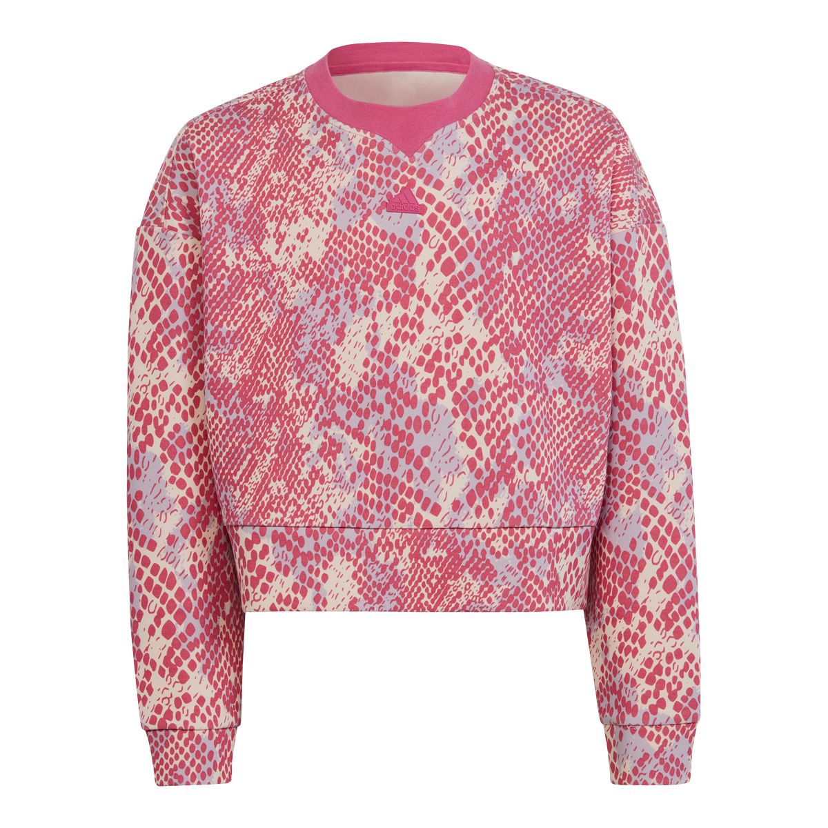 adidas Girls' FI All Over Print Fleece Sweatshirt