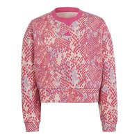 adidas Girls' FI All Over Print Fleece Sweatshirt Front_Flat