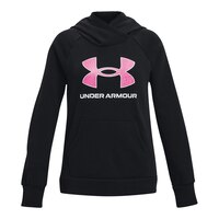 Under Armour Girls' Rival Fleece Big Logo Hoodie Front_Flat