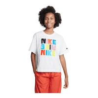 Nike Sportswear Girls' Boxy Print T Shirt Front_Flat