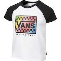 Vans Girls' Rainbow Raglan T Shirt Front_Angled_Left