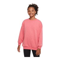 Nike Sportswear Girls' Icon Fleece Logo Print Sweatshirt Front_Flat