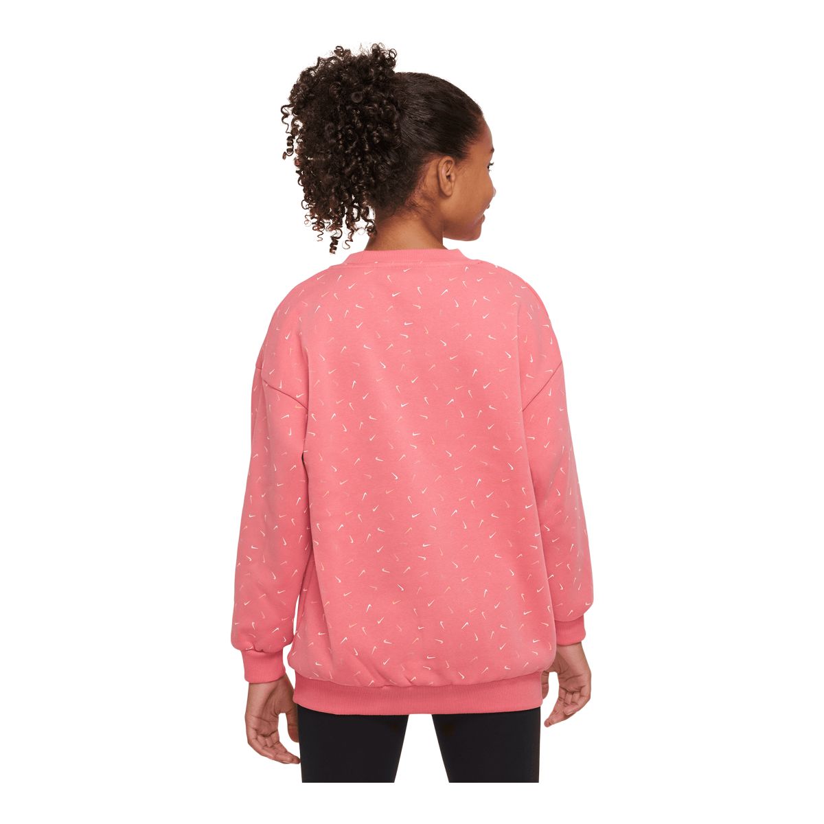Nike Sportswear Girls' Icon Fleece Logo Print Sweatshirt