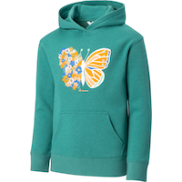 Ripzone Girls' Poppy Graphic Butterfly Hoodie Front_Three_Fourths_Angled_Left