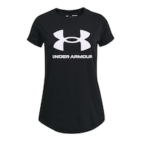 Under Armour Girls' Sportstyle Logo T Shirt Front_Flat
