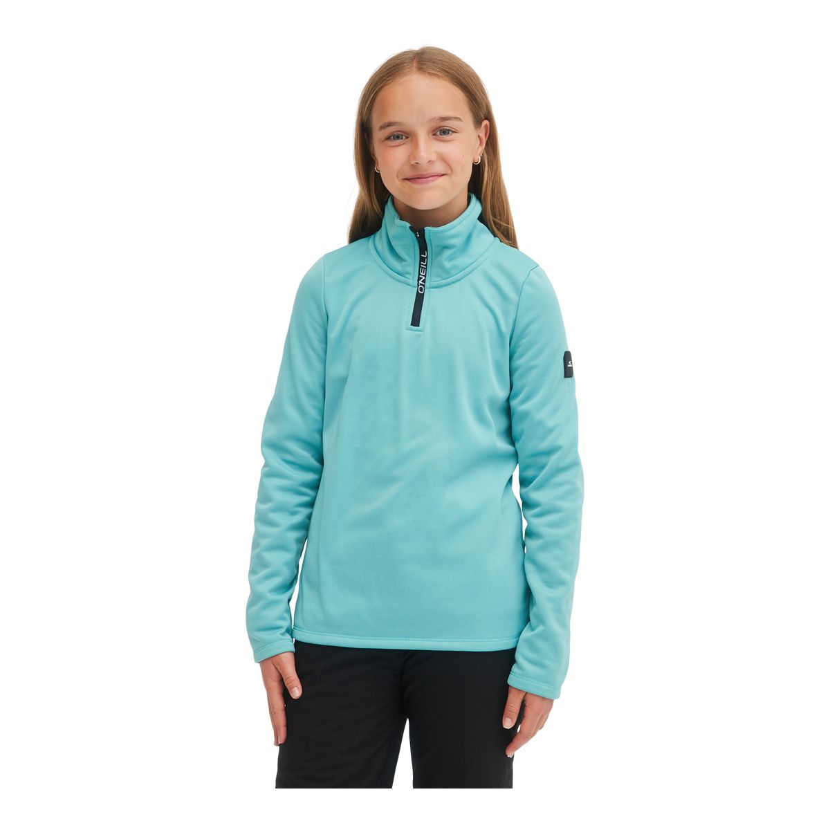 O'Neill Girls' Solid Half-Zip Long Sleeve Fleece Top