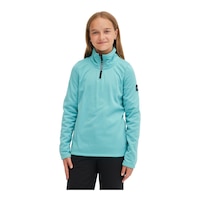O'Neill Girls' Solid Half-Zip Long Sleeve Fleece Top Front_Flat