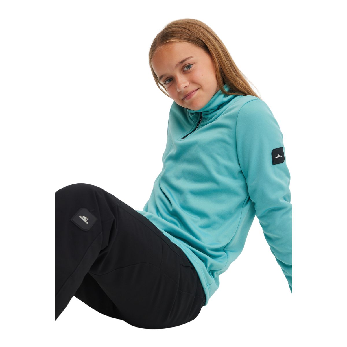 O'Neill Girls' Solid Half-Zip Long Sleeve Fleece Top