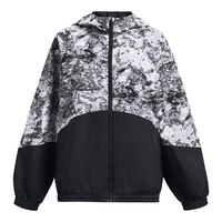 Under Armour Girls' Woven Full Zip Jacket Front_Flat