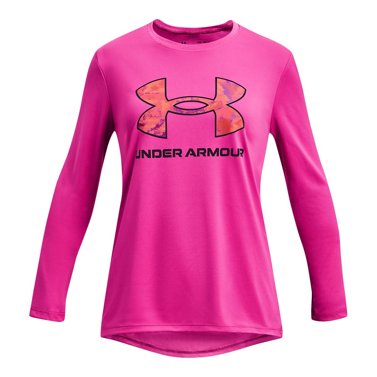 Under Armour Girls' Tech Big Logo Print Fill Long Sleeve Shirt