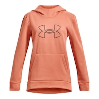Under Armour Girls' Armour Fleece Big Logo Hoodie Front_Flat