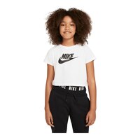 Nike Sportswear Girls' Crop Futura T Shirt Front_Flat